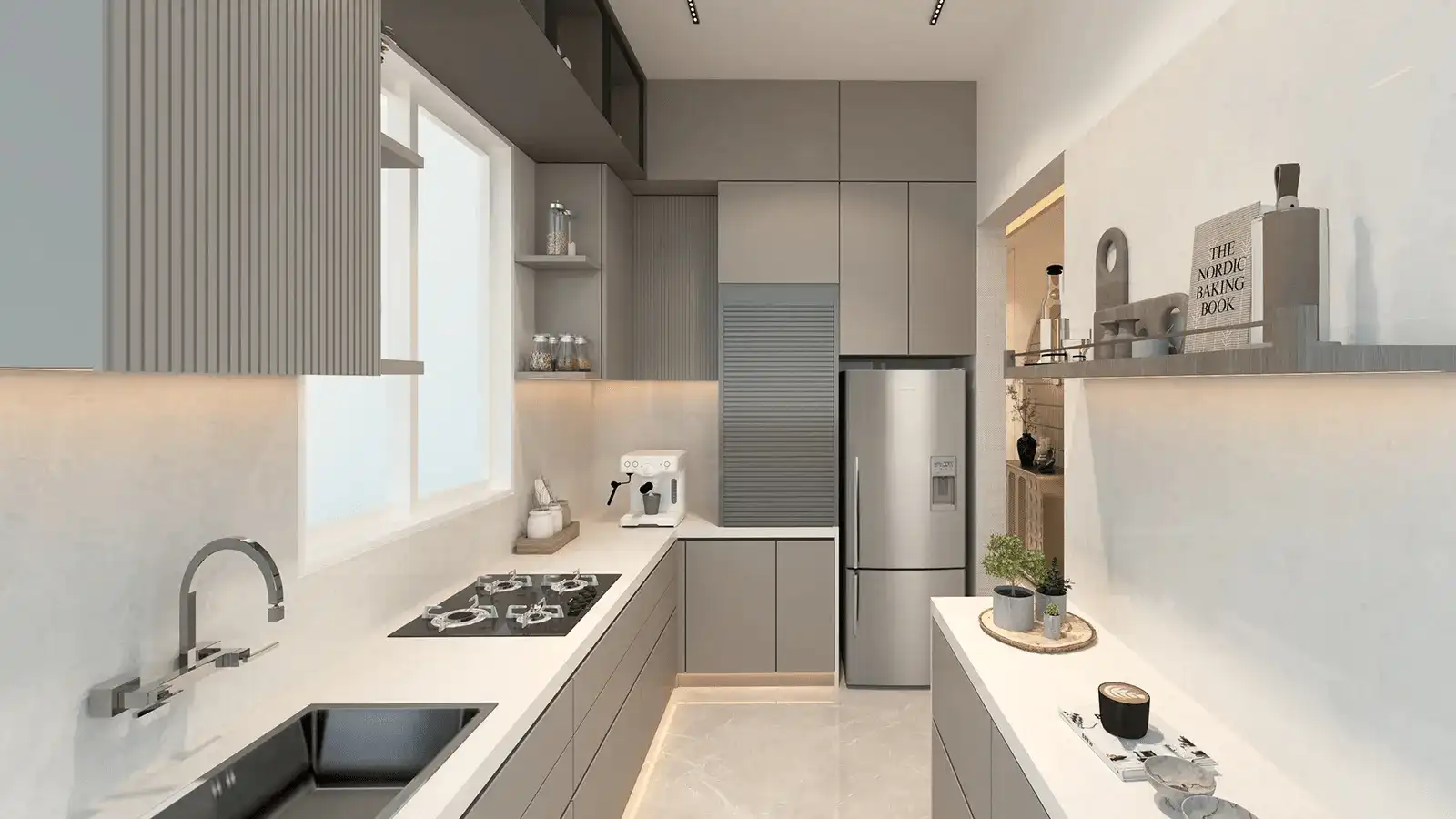 Modern modular kitchen design at Yula Hoskote Bangalore